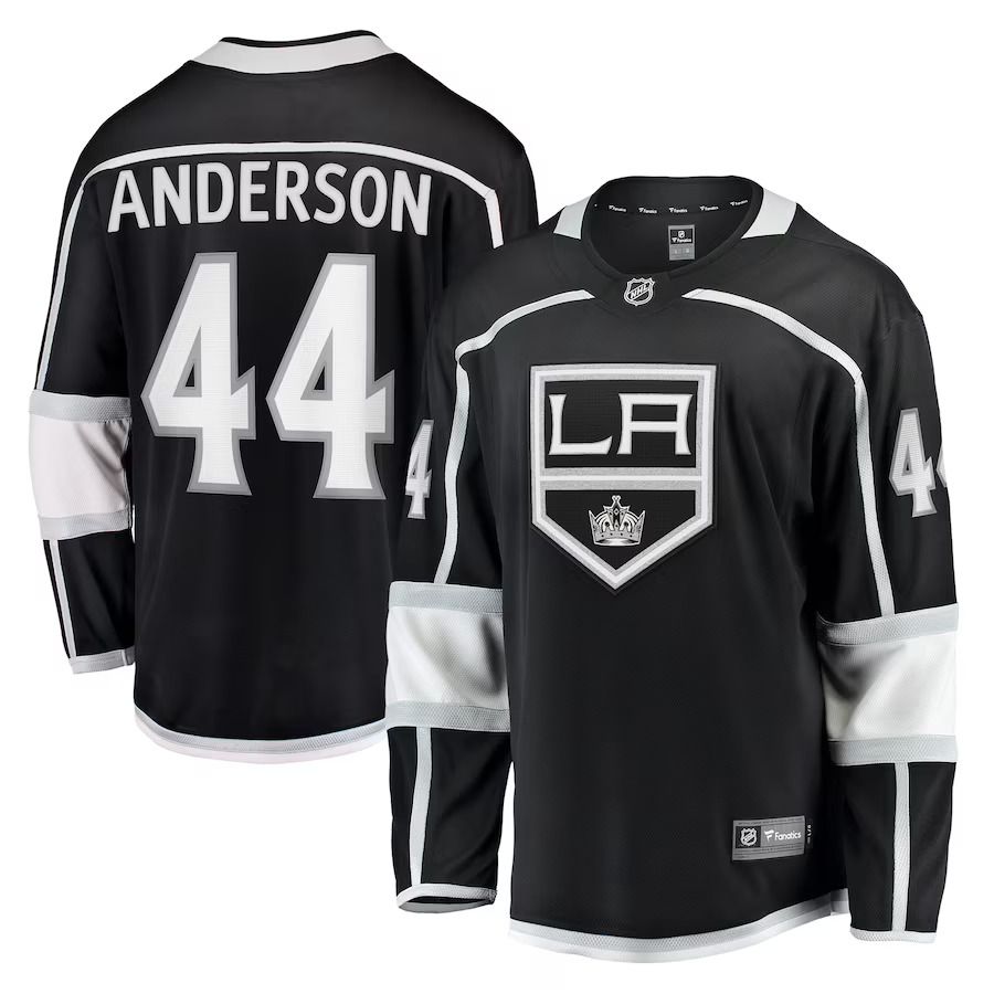 Men Los Angeles Kings #44 Mikey Anderson Fanatics Branded Black Home Breakaway Player NHL Jersey